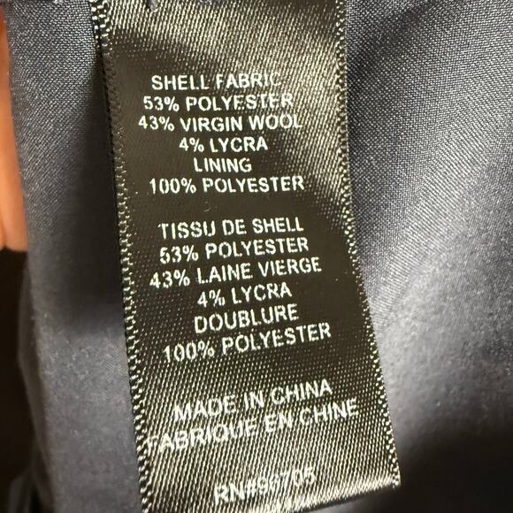 Rebecca Taylor Slate Gray Garbine Suiting Sleeveless Sheath Dress Size 6 - Picture 12 of 12